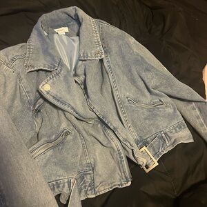 Light Blue Denim half Jacket